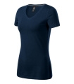 MALFINI Premium Action V-neck – T-shirt dam, marinblå
