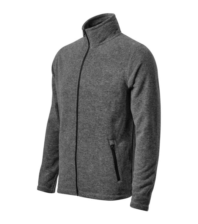 MALFINI Factor – Micro fleece herr, svart melerad, S, produktbild (1)