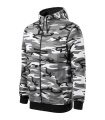 MALFINI Camo Zipper – Sweatshirt herr, kamouflagegrå