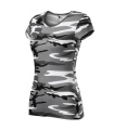 MALFINI Camo Pure – T-shirt dam, kamouflagegrå