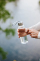 VILDMARK H2O Tritan 0,5 l – vattenflaska, transparent/Silver