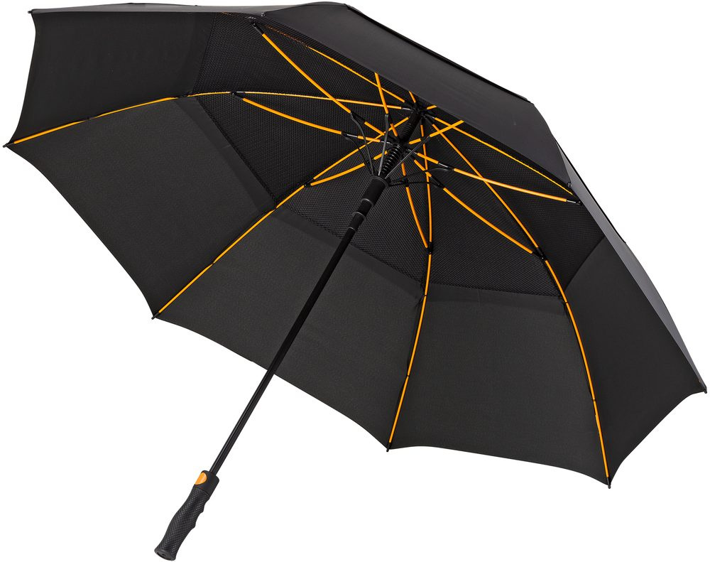 FALCONE GP-76 stormparaply, svart, Ø 130 cm, produktbild (1)