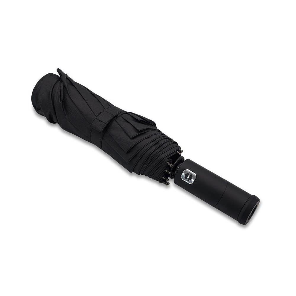 Byoko-paraply med ficklampa, svart, produktbild (1)