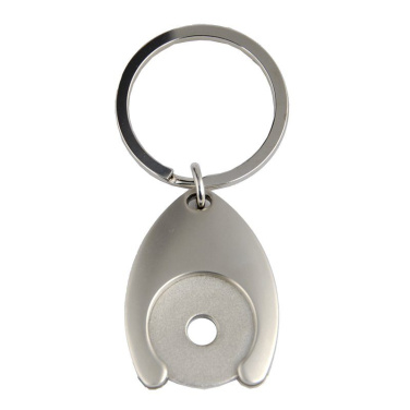 Skivpolett metallnyckelring, silver, produktbild (3)