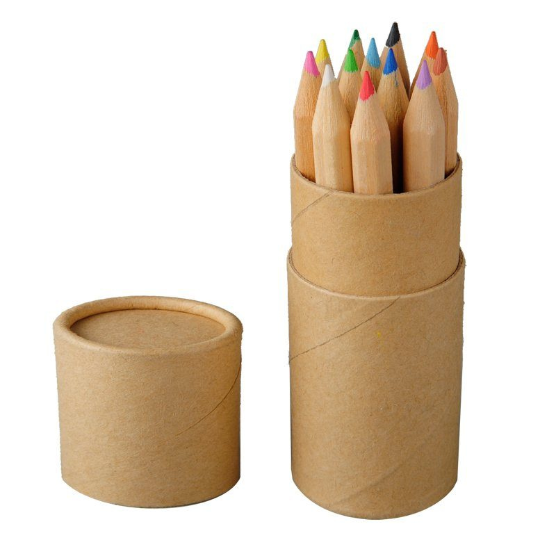 Set med 12 kritor i tub, ecru, produktbild (1)