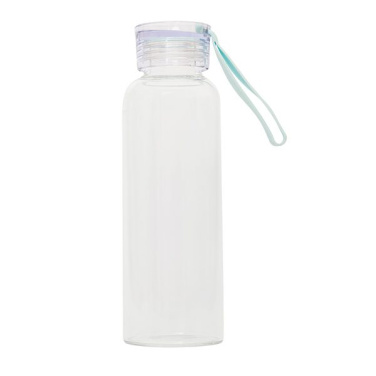 500 ml vattenflaska i azurblått glas, färglös, produktbild (3)