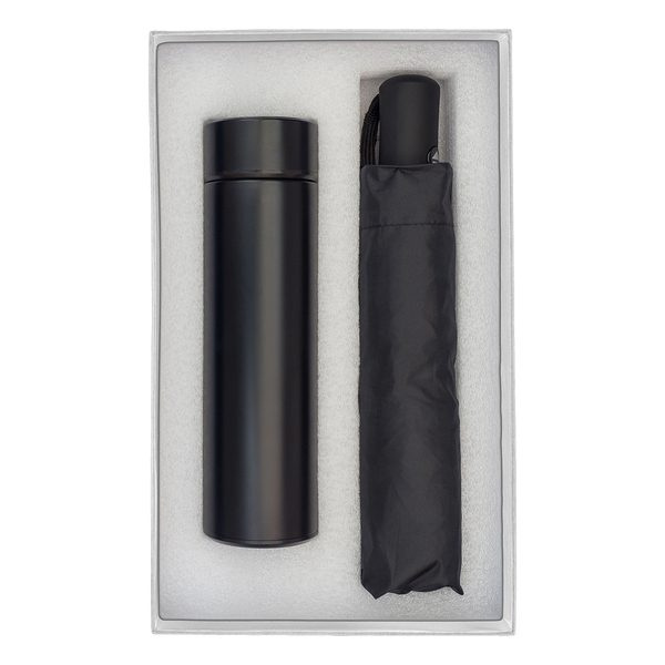 Monaco termosmugg med paraply presentset, mix, produktbild (1)
