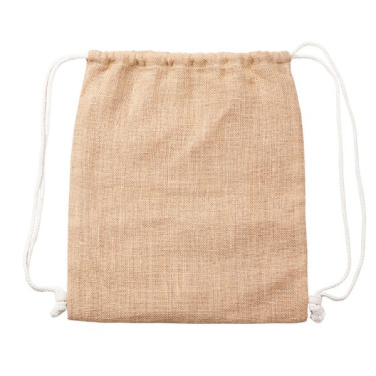 Eco-Pure juteryggsäck, brun, produktbild (4)