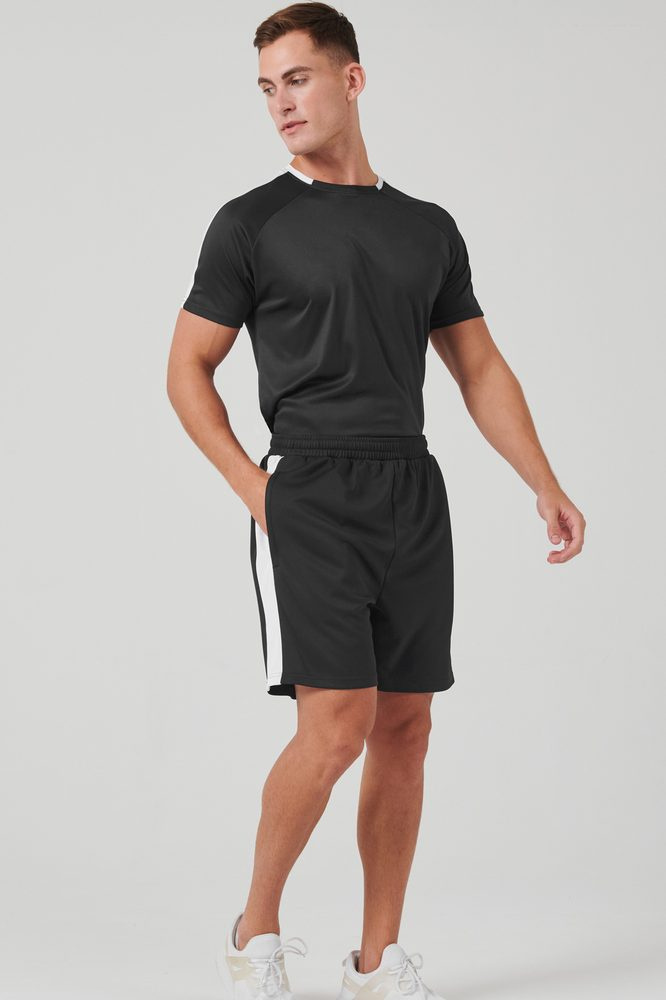STICKAD SHORTS MED FICKOR MED DRIFTSKLASS, black, 3XL, produktbild, svart