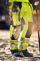 Fristads 2644 GSTP Klass 2 Stretchiga Arbetsbyxor med Hög Synlighet, Neongul - Svart