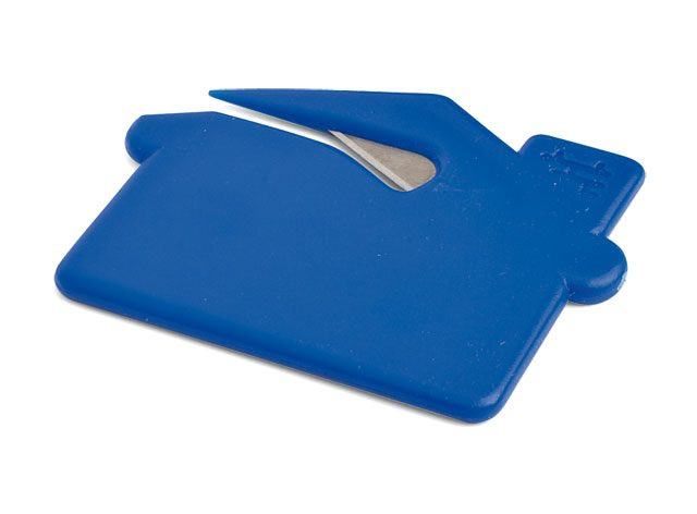 Brevöppnare plast blå, produktbild