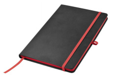 Anteckningsbok svart/röd (utan låda) - 140 × 210 mm