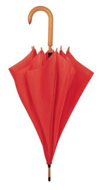 Paraply rött trähandtag d=105 cm, produktbild (2)