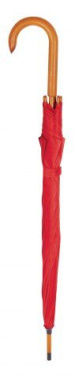Paraply rött trähandtag d=105 cm, produktbild (3)