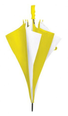 Paraplygolf vitt/gult PVC-handtag, produktbild (2)