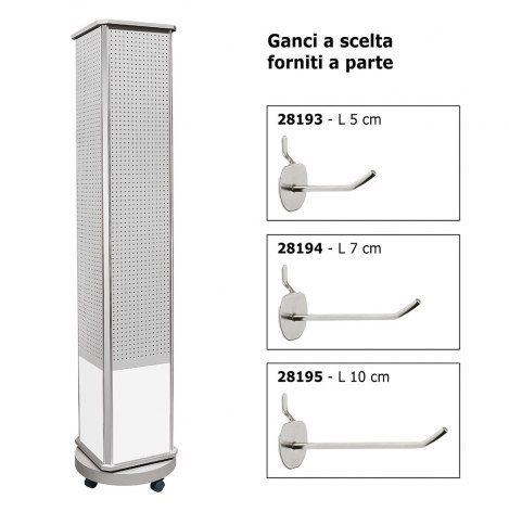 Roterande displayställ nyckelringar h 174 cm, produktbild (1)