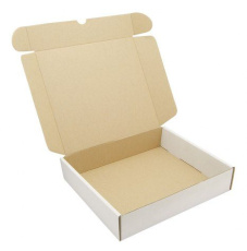 Vit boklåda 25,5 × 21,5 × 5 cm