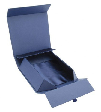 Blå vikbar låda 360 × 310 × 80 mm, produktbild (3)