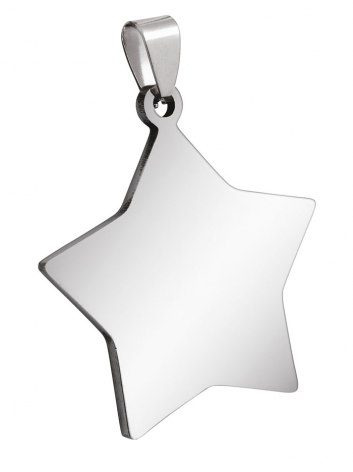 Hänge stjärna stål 31 × 34 mm, produktbild (1)