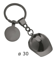 Nyckelring arbetshjälm 30 mm polerad