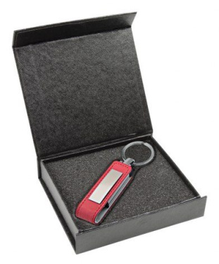 USB-minne i rött läder 22 × 105 mm, produktbild (3)