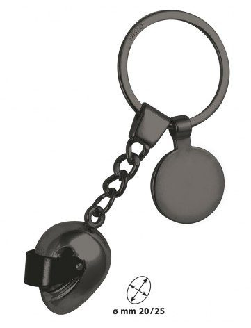 Liten polerad hjälmnyckelring, produktbild (1)
