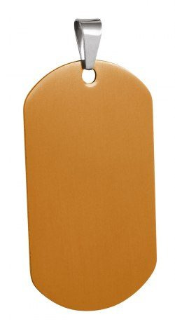 Marines identitetsbricka aluminium guld, produktbild