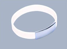 Armband för män i vitt silikon