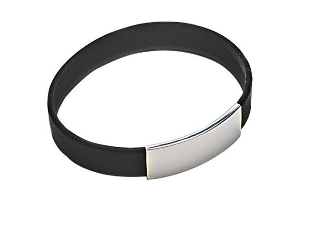 Armband för män i svart silikon, produktbild