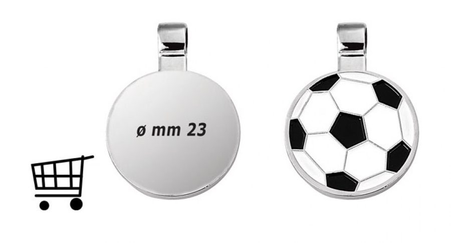 Rund tallrik - fotboll - storlek 1 euro, produktbild