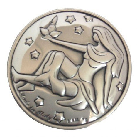 Emblem stjärntecknet Jungfrun - diameter 30 mm, produktbild