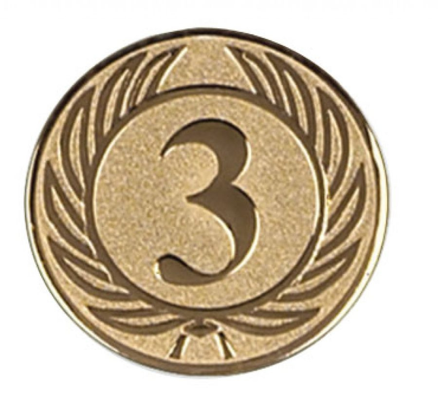 Bronsinsats för tredjeplatsmedalj, 25 mm, produktbild