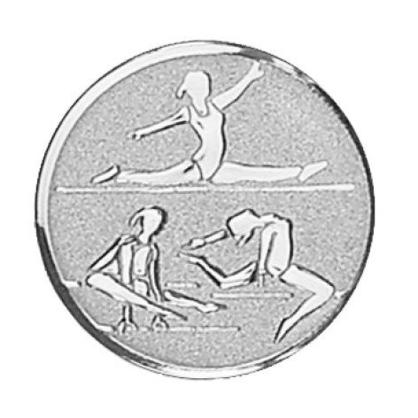 Medaljinsats med motiv av kvinnlig gymnastik, 25 mm, produktbild