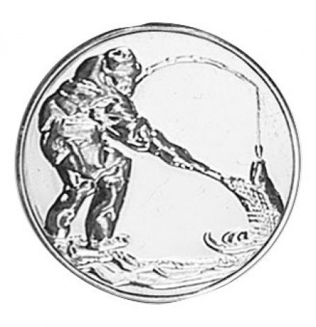Medaljinsats med fiskemotiv 1, 25 mm, produktbild
