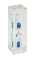 Timglas plexiglas blå sand - h 8cm