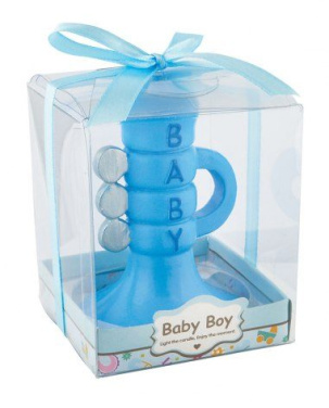 Ljus "trumpet" baby himmelsblå h75 mm, produktbild (2)