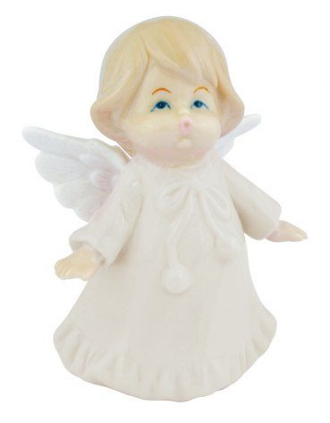 Keramik liten ängel elfenben 6,5 × 5,2 × 9,9, produktbild