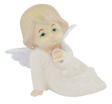 Keramik liten ängel elfenben 6,6 × 4,8 × 8