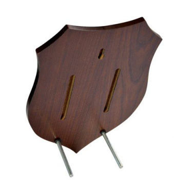 Prisplakett i MDF med valnötsfinish, 190 × 260 × 15 mm, produktbild (2)