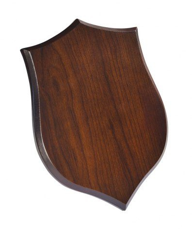 Prisplakett i MDF med valnötsfinish, 190 × 260 × 15 mm, produktbild (1)