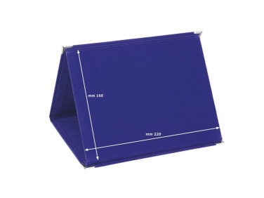 Blått 23 × 17 sammets MDF-nummerskyltsfodral, produktbild (2)