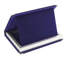 Astuccio portat.velluto blu argento23 × 19