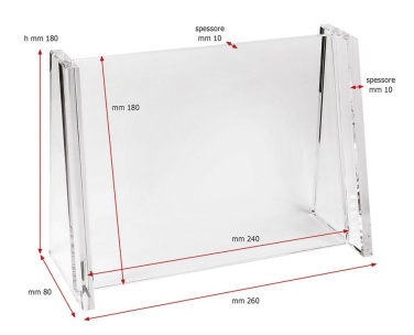 Glastrofé mm 85 × 10 × 180 + 240 × 8 × 175, produktbild (2)