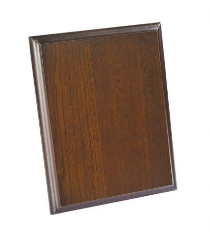 Prisplakett i MDF med valnötsfinish, 300 × 250 × 15 mm, produktbild (1)