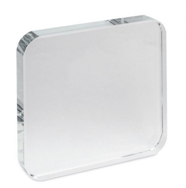 Kvadratiskt pappersvikt i glas 120 × 120 h19, produktbild (2)