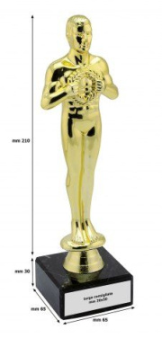 Award trofé statyetta alloro h 244mm, produktbild (2)
