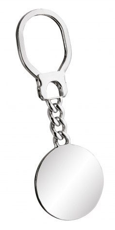 Nyckelring i silver 925% "rund", produktbild