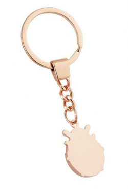 Nyckelring nyckelpiga guld och rosa, utan ask, produktbild (2)