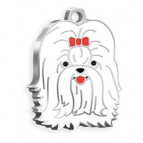 Hundnamnbricka shihtzu vit, produktbild (1)