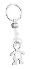 Nyckelring liten pojke PVC vit, utan ask